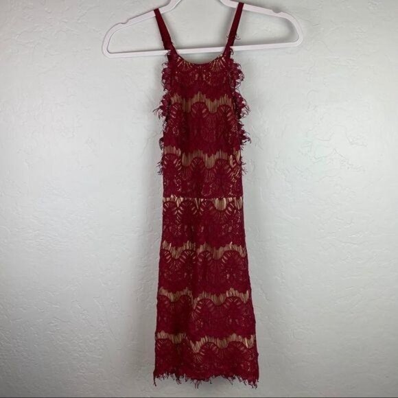 Stylestalker Lace Backless Cross Strap Mini Dress‎ Halter Neck Party Cocktail Sm - Picture 3 of 10